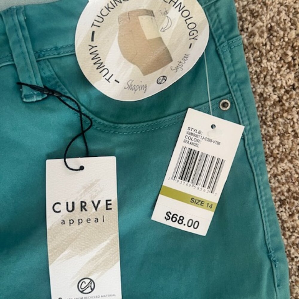 NWT Curve Appeal Minimalist Jegging Womens 14/32 Color Sea Angel Tummy Tucking